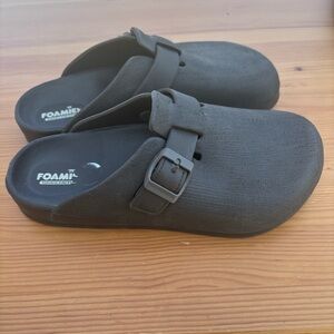 Skechers Dark Brown Foamies Buckle Slip-On Clogs